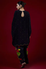 Black Crepe Kaftan Set