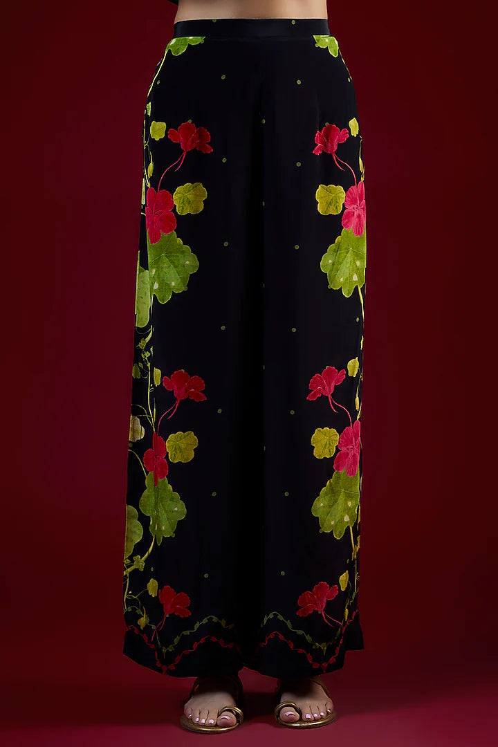 Black Crepe Kaftan Set