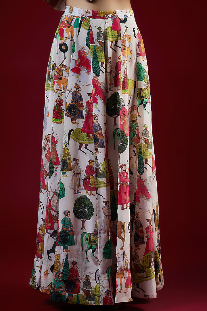 Ivory Crepe Hand Embroidered Co-Ord Set
