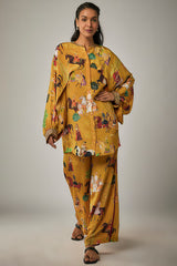 Mango Yellow Crepe Co-Ord Set