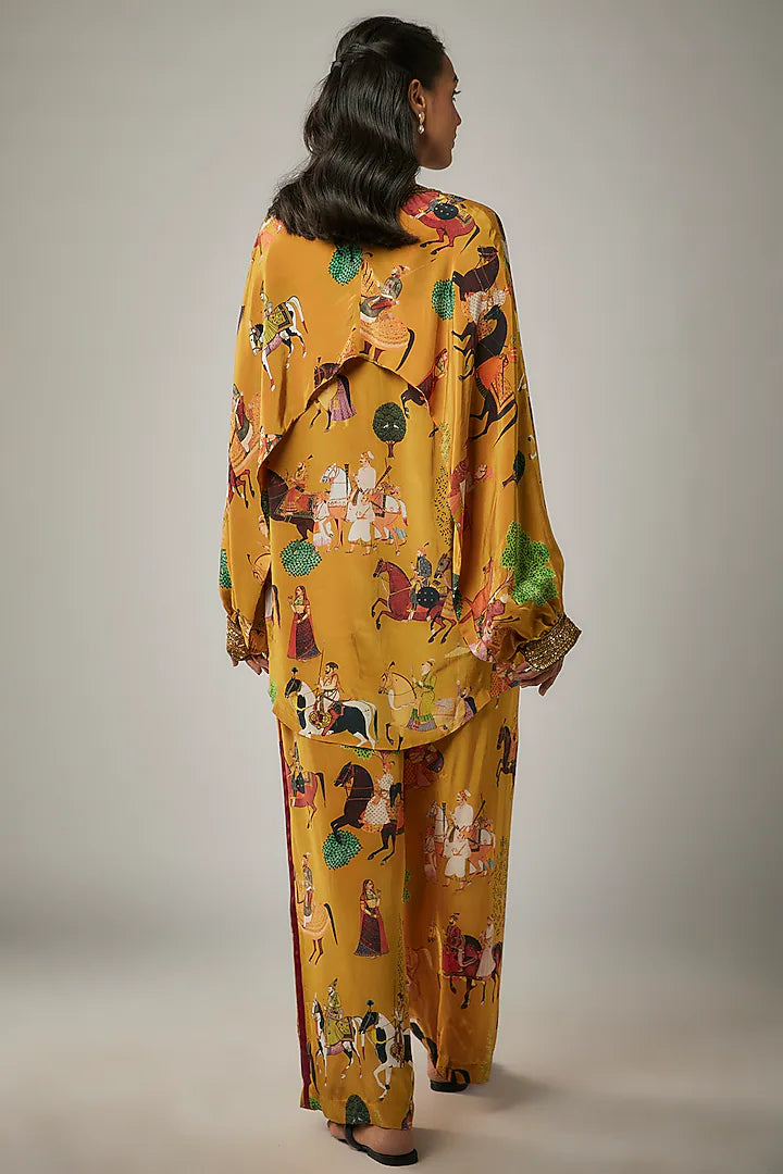 Mango Yellow Crepe Co-Ord Set