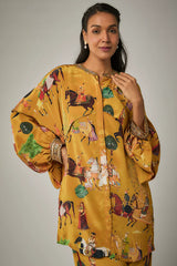 Mango Yellow Crepe Co-Ord Set