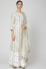 White Embroidered Kurta Set