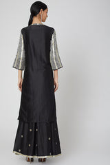 Black Embroidered Kurta Set