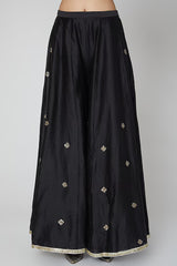 Black Embroidered Kurta Set