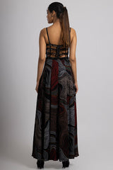 Black Georgette Hand Embroidered Corset Jumpsuit