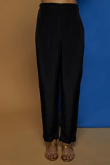 Black Hand Embroidered Kaftan Set