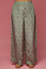 Grey Crepe Kite Kaftan Set