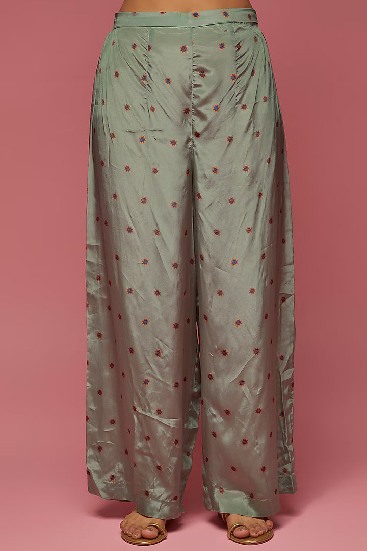 Grey Crepe Kite Kaftan Set