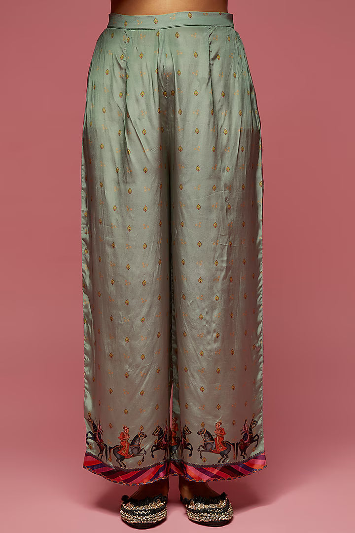 Grey Crepe Kite Kaftan Set