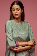 Grey Crepe Kite Kaftan Set