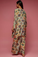 Dusty Rose Crepe Kaftan Set