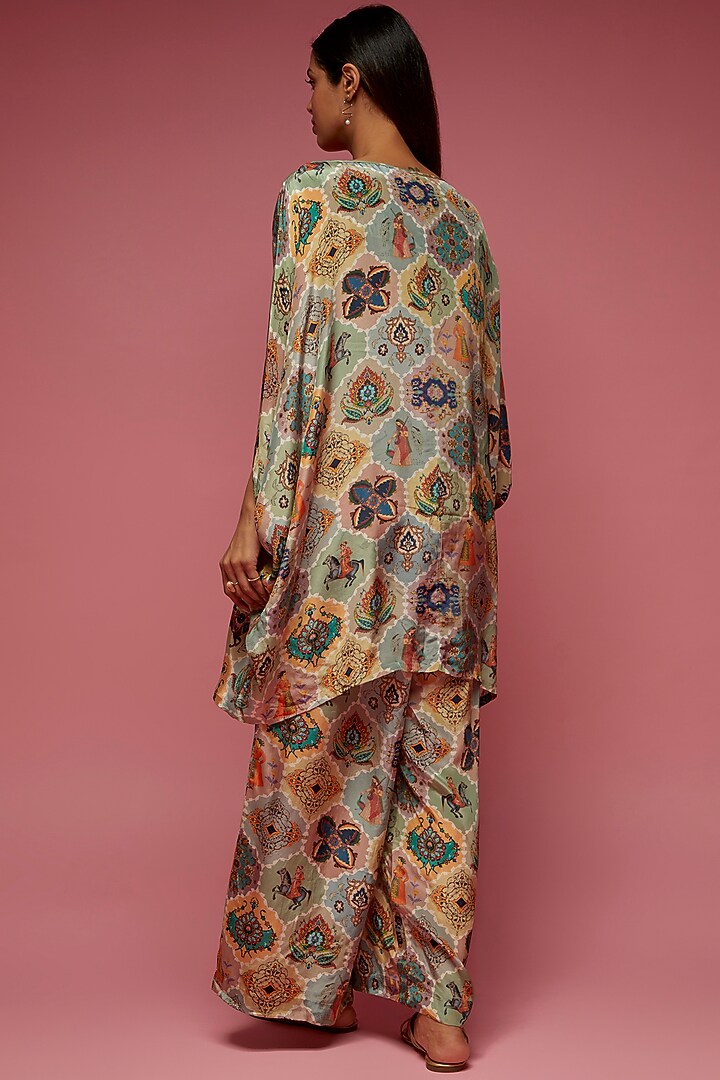 Dusty Rose Crepe Kaftan Set