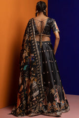 Black Embroidered Lehenga Set