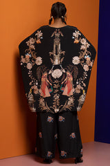 Black Crepe Kaftan Set