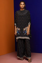 Black Crepe Kaftan Set
