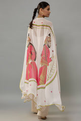 Ivory Georgette Hand Embroidered Jumpsuit