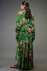 Green Crepe Hand Embroidered Co-Ord Set
