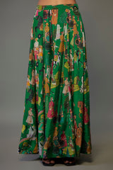 Green Crepe Hand Embroidered Co-Ord Set
