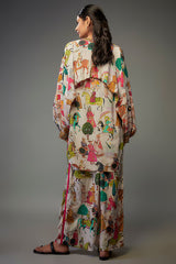 Ivory Crepe Hand Embroidered Co-Ord Set