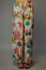 Ivory Crepe Hand Embroidered Co-Ord Set