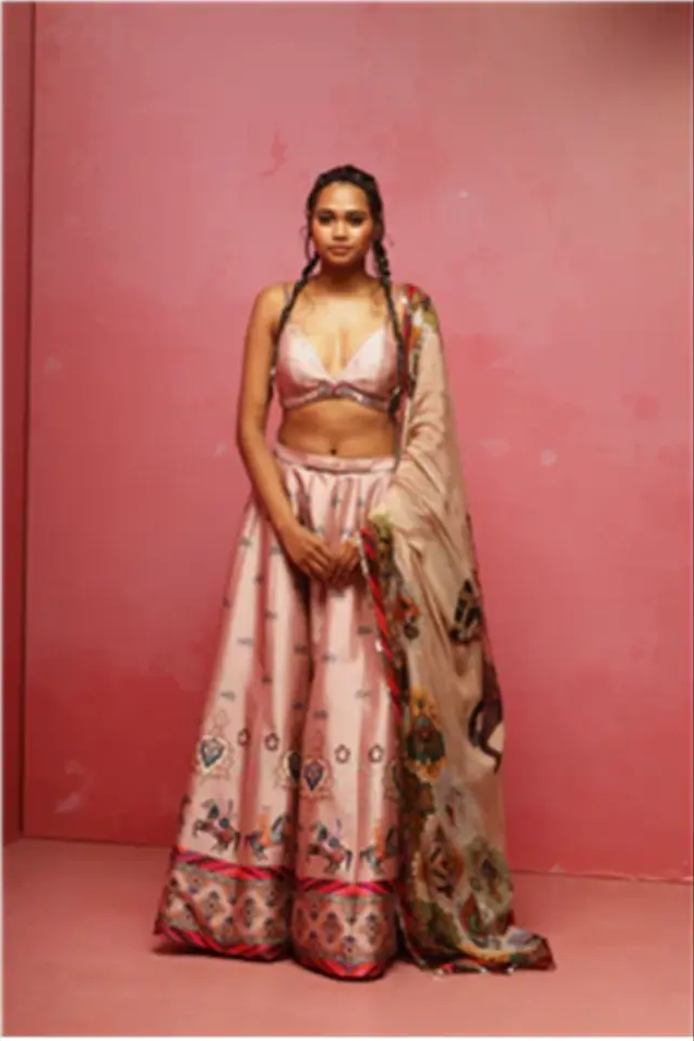 Pastel Embroidered Lehenga Set