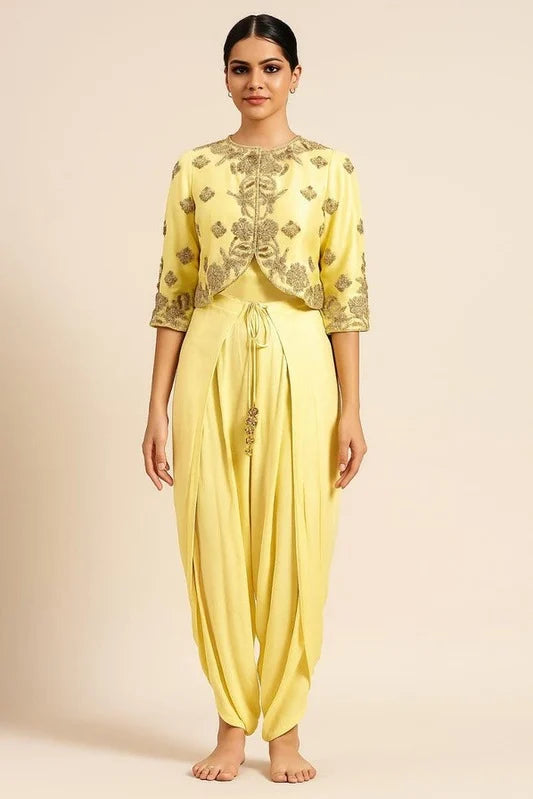 Yellow Jumpsuit With Jacket