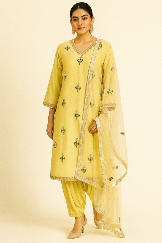 Hand Embroidered Kurta Set